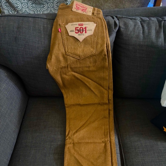 Levi's 501 Original Jeans Men's 34x30  Rust Brown Button Fly NWT Classic - Picture 1 of 2